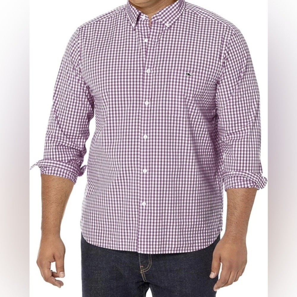 Men's Purple Checkered Shirt VINEYARD VINES XS